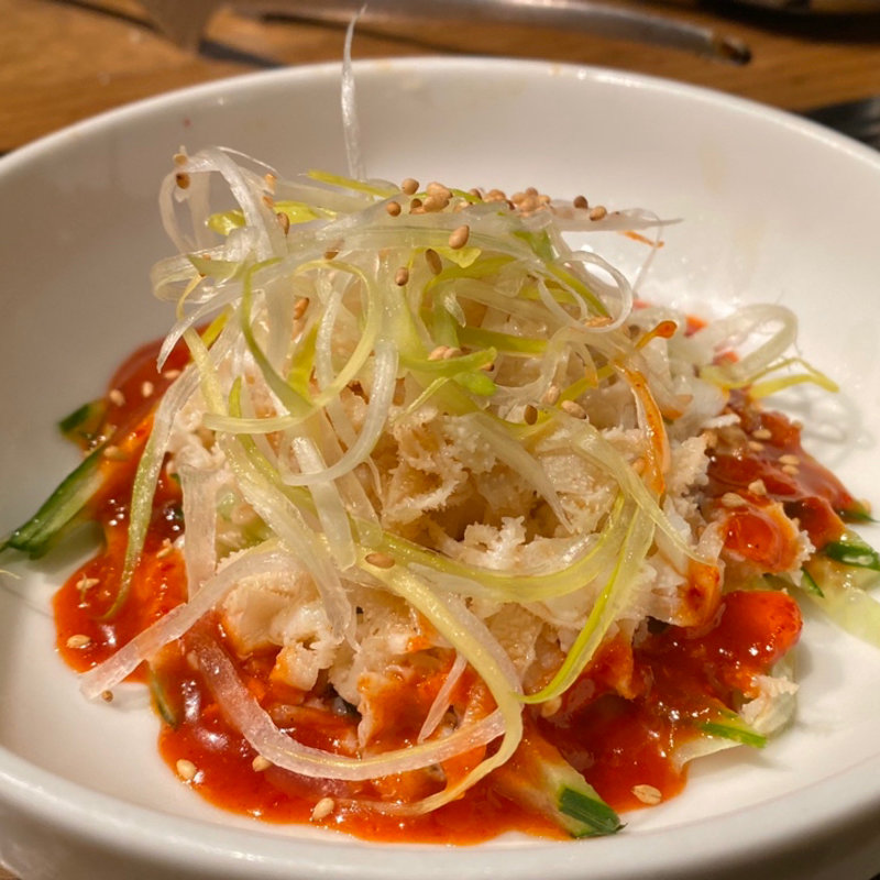 白センマイ刺(熟成焼肉 肉源 六本木店)