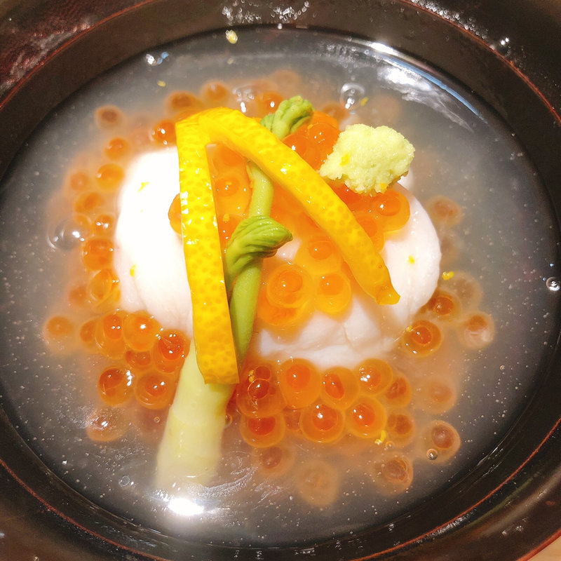 甘鯛といくらの椀物(鮨 みうら)