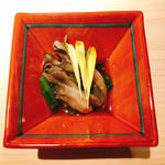 春菊と舞茸のおひたし(鮨 みうら)
