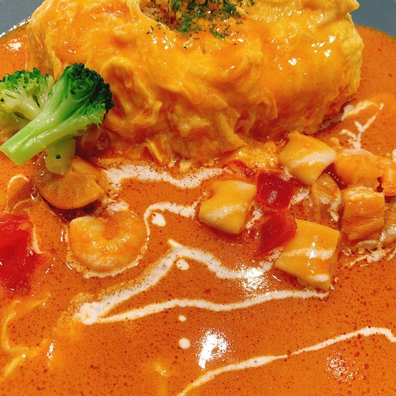 ふわふわタマゴのオムライスシーフードトマトソース(Butter 錦糸町PARCO店)