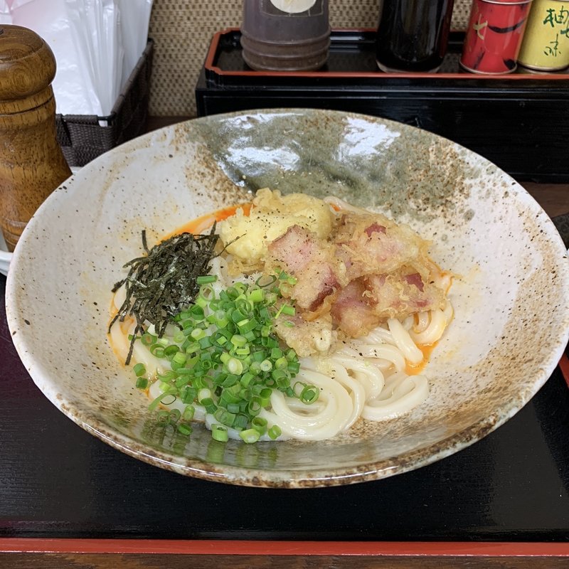 カルボナーラうどん(うどん蔵ふじたや)