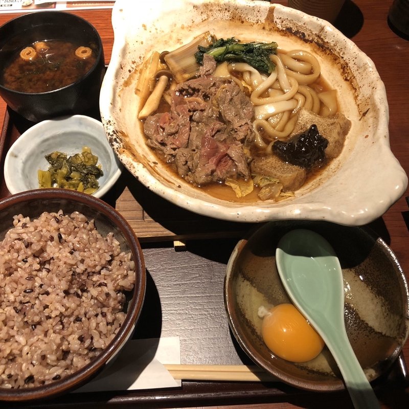 桜肉のすき焼き定食（味噌）(桜肉料理 馬舌屋 小伝馬町店 （ばたんや）)