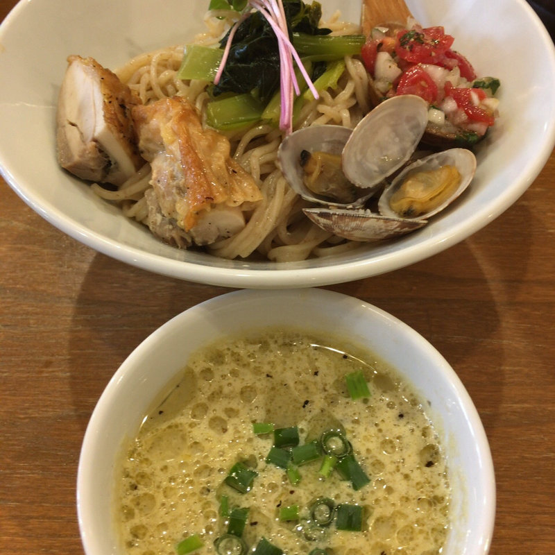 クラムポタつけ麺(鶏ポタラーメン THANK お茶の水)