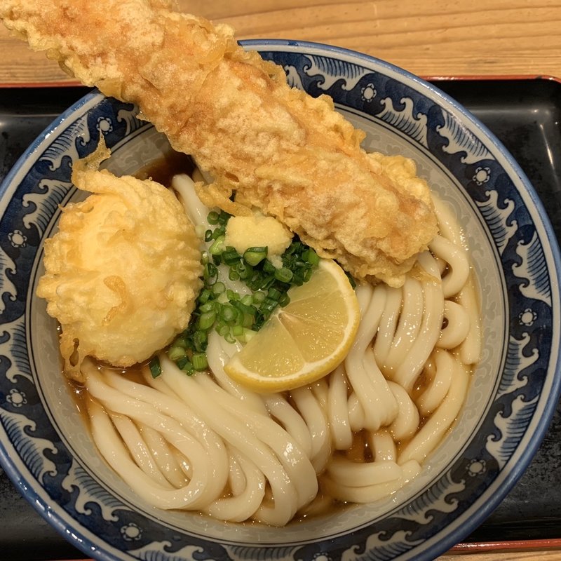 ちく天玉うどん(難波千日前 釜たけうどん 八重洲北口)