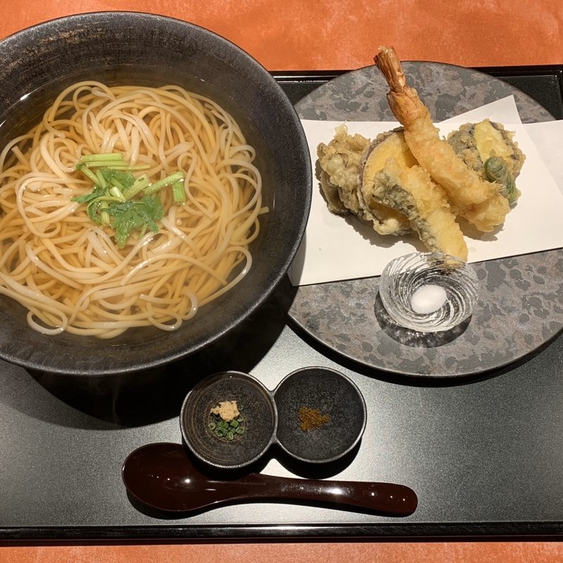 上天ぷらうどん(仙台手のべうどんBUNZA)