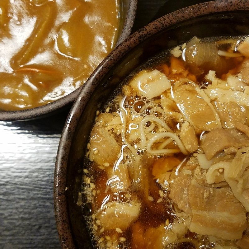 肉そば+カレールー(ゆで太郎 六番町店 （ゆでたろう）)