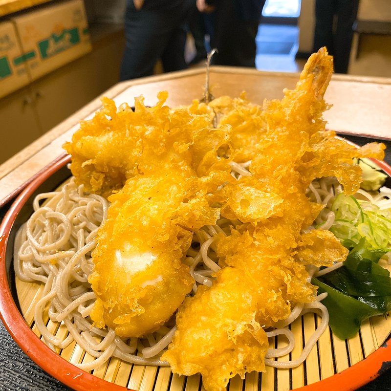 海鮮天盛りそば（石臼挽き）(峠そば （とうげそば）)