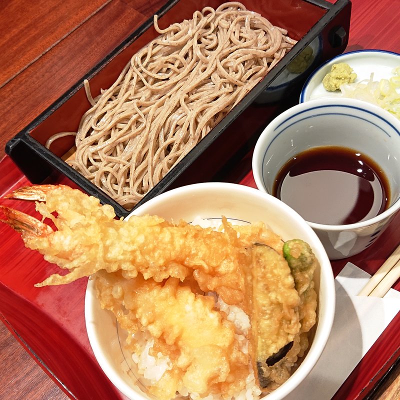 天丼セット(そばじ アトレ川崎店)