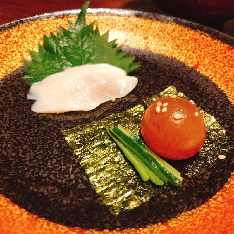 比内地鶏きんかん醤油漬(十二社通り 地鶏焼とりや)