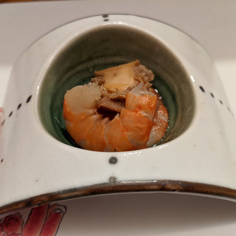 アワビ、小海老甘煮(夜鮨)