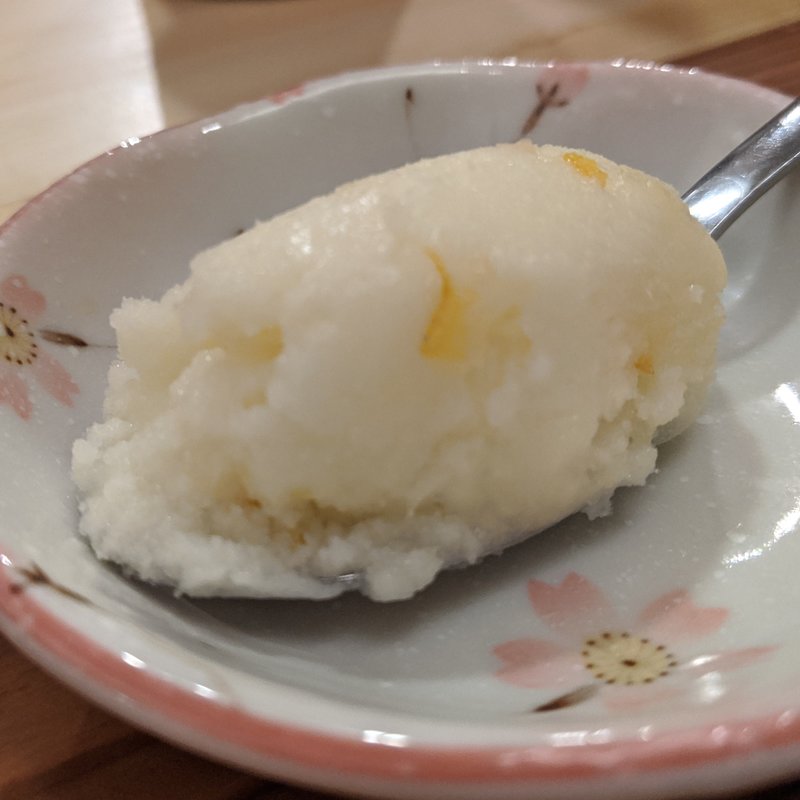 ゆずシャーベット(夜鮨)