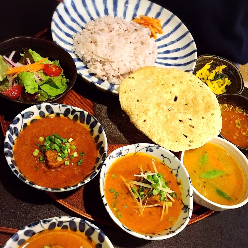 筑前インド定食(筑前インド　月と亀)