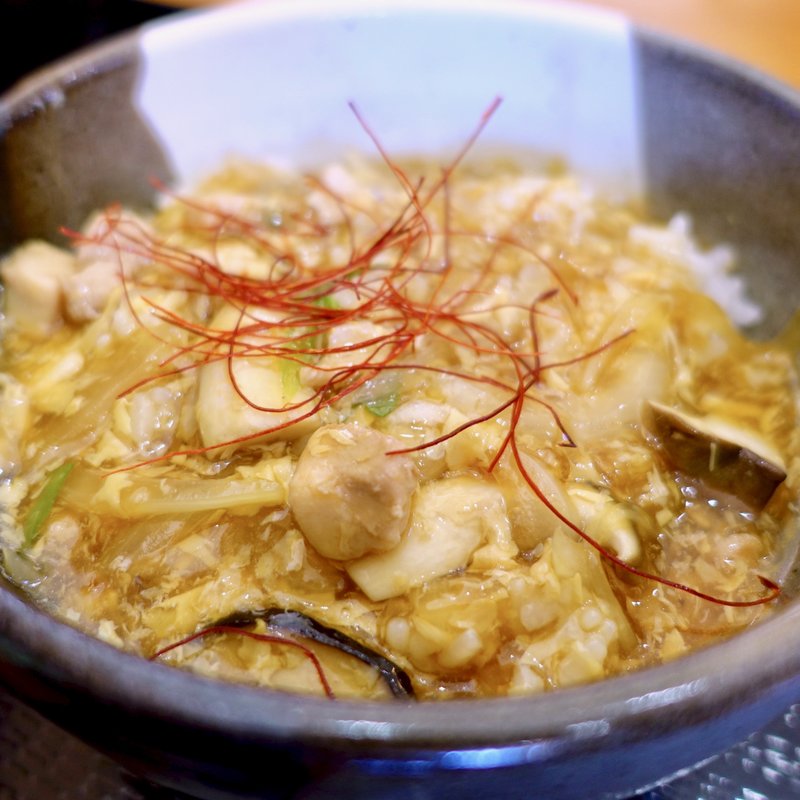 但馬どりのあんかけ親子丼(まほろばキッチン 茶すり庵（道の駅 但馬のまほろば）)