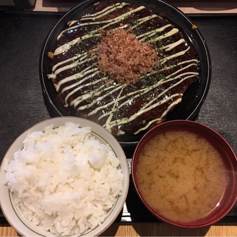 お好み焼き定食(おきばり屋 （【旧店名】きばらんと）)