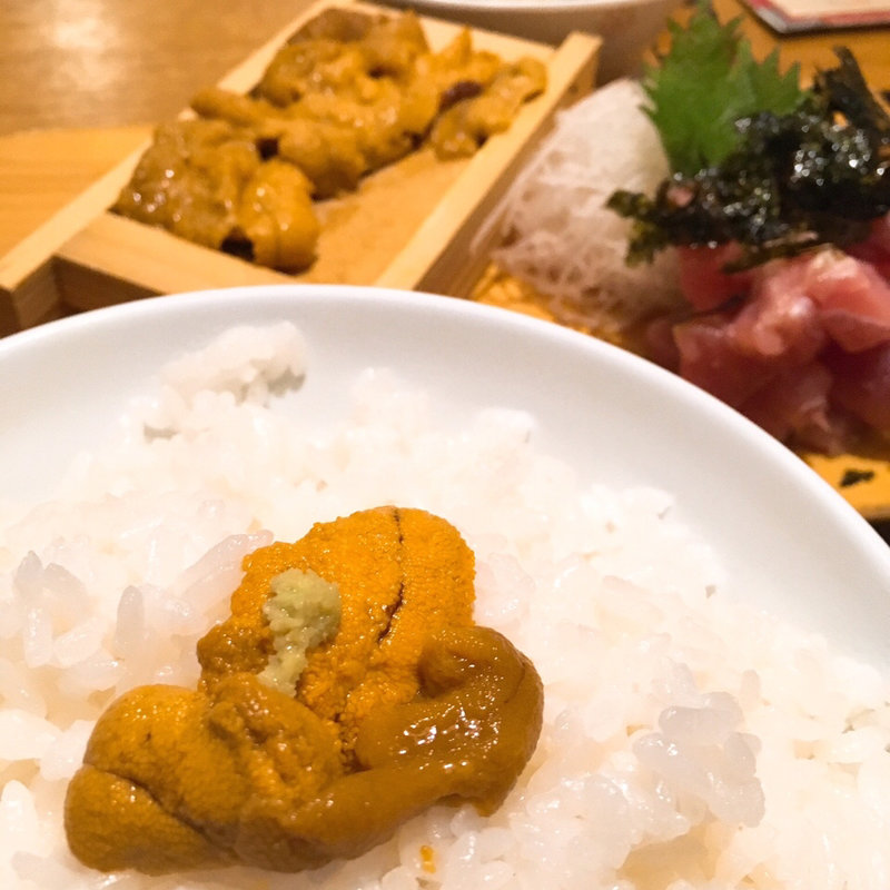うに中箱定食(魚河岸 おに平 末広町)
