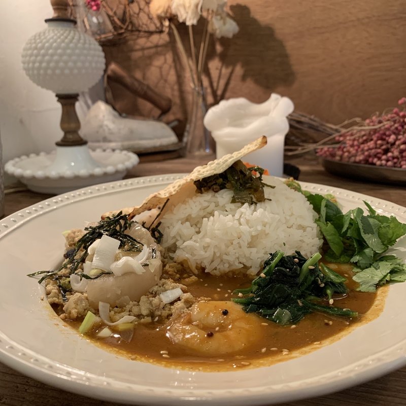 海老と白味噌、柚子味噌大根キーマ(256)