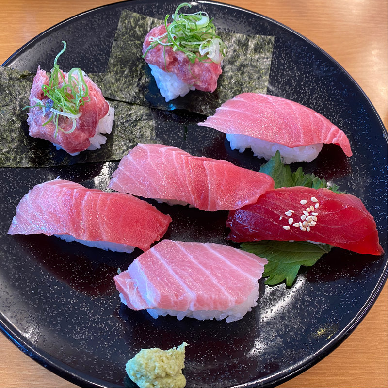 天然インド鮪7貫盛り(スシロー 枚方茄子作店)