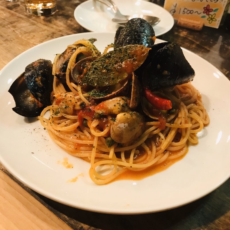 アサリとムール貝のトマトソース(イルピアット)