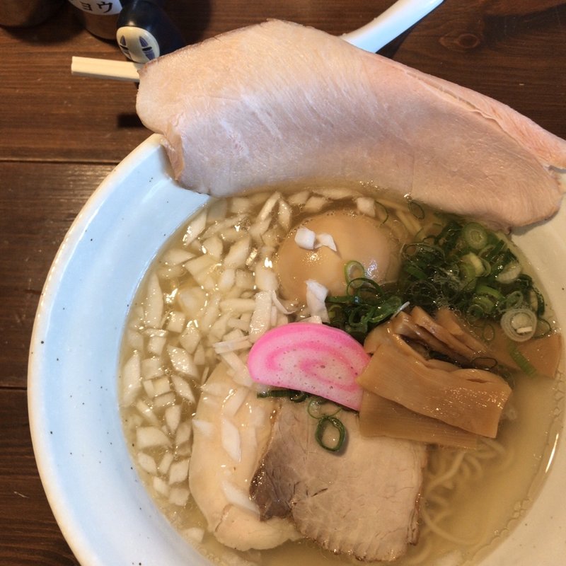 鶏煮干し塩ラーメン(丸Cラーメン)