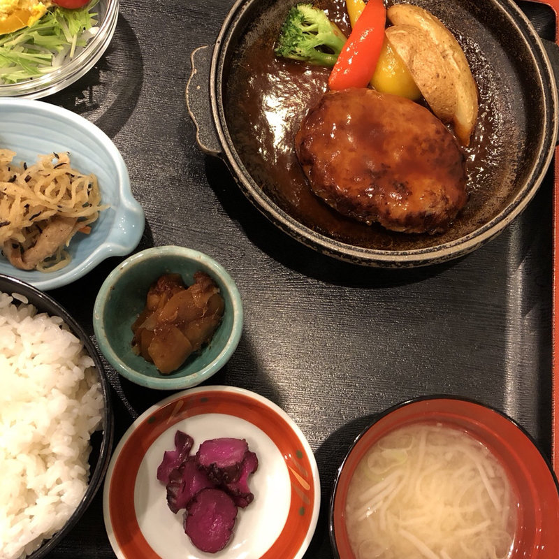 ハンバーグ定食(秩父別温泉ちっぷゆう&ゆ )