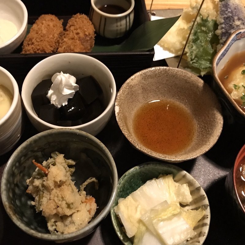 カキフライと豆富の二段弁当(ちどり )