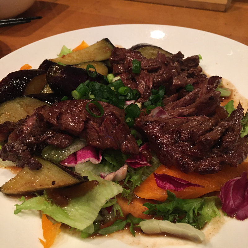 牛スカート肉と茄子の旨辛ソテー(モッサン)