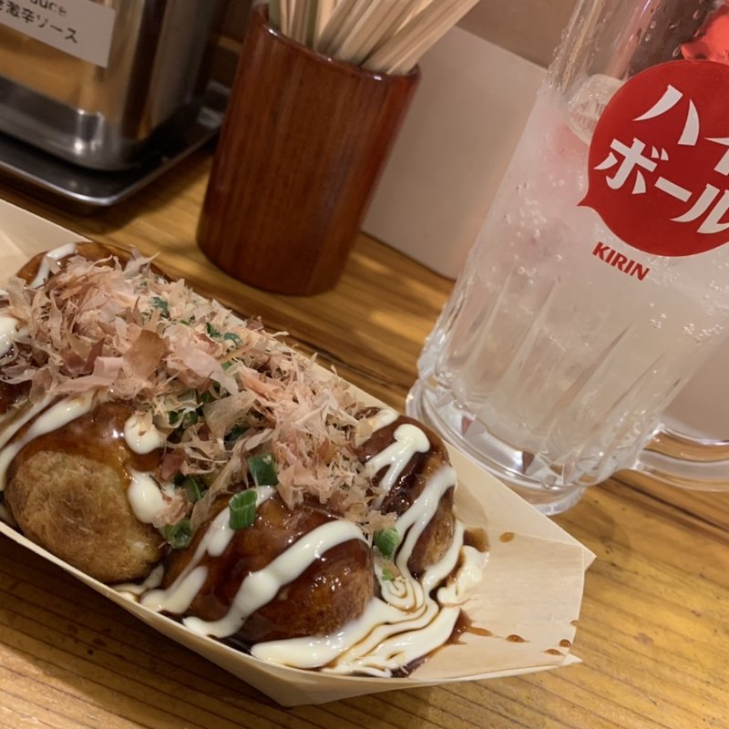 ねぎソースたこ焼き(谷中たこ坊)