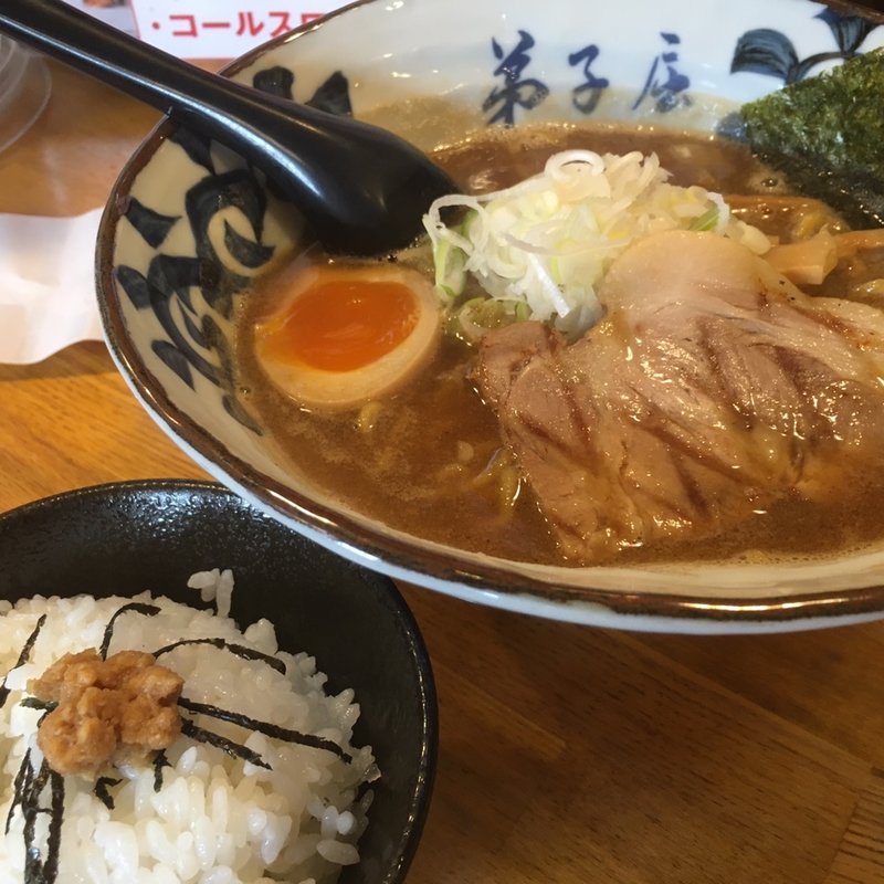 魚介醤油&山わさびご飯(弟子屈ラーメン 札幌手稲店)