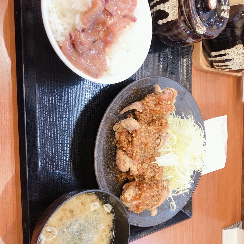 極　生姜唐揚げ定食(からやま 相模原上鶴間店)