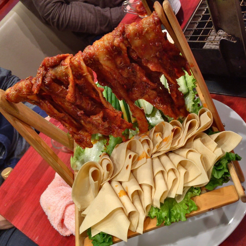 豚の吊るし焼肉(小城)