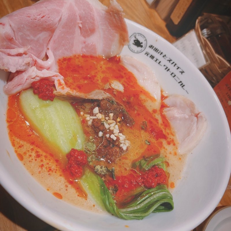 スパ石井DE豊潤NAスペシャル担担麺(お出汁とスパイス 元祖 エレクトロニカレー)