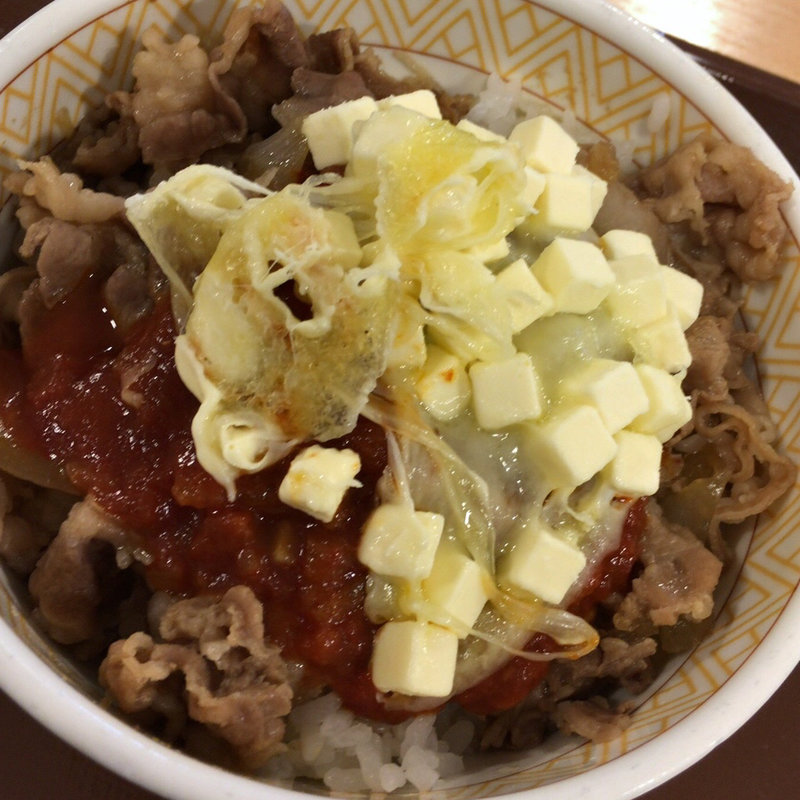 クリームチーズアラビアータ牛丼(すき家 グリナード永山店  )