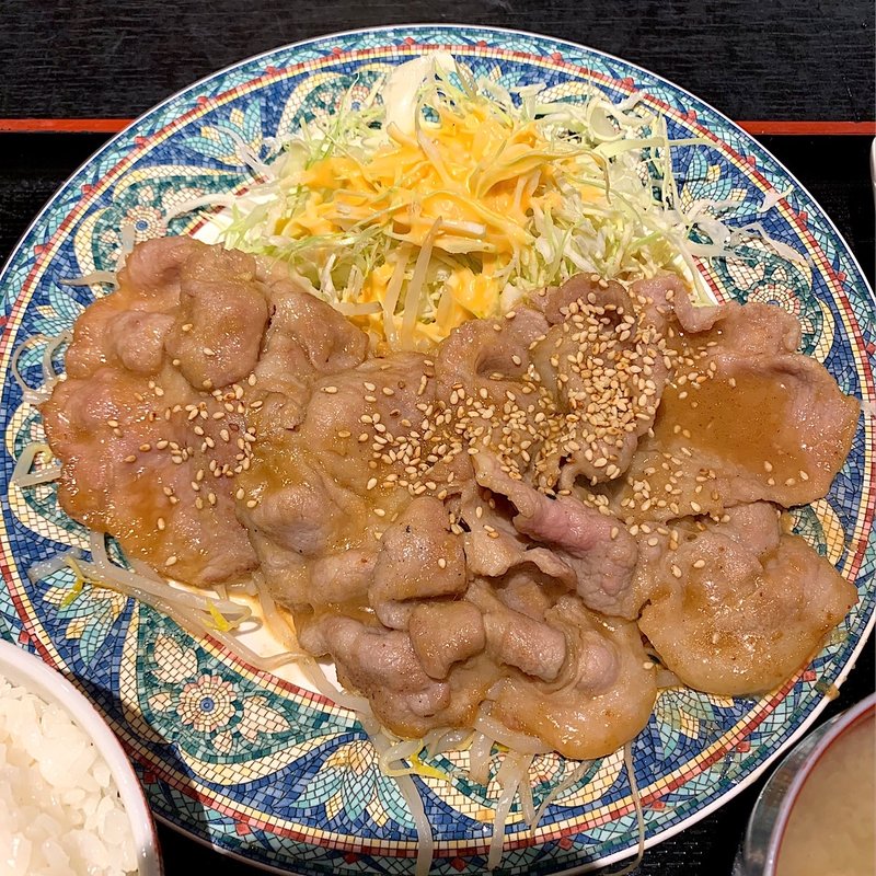 豚肉のしょうが焼定食(花でん)