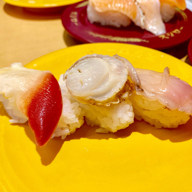 貝3貫盛り(スシロー 南池袋店)