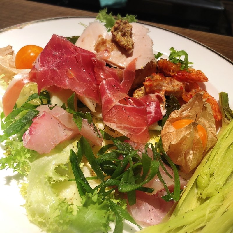 夜のコース(ワインちゃん 瓦町路地)