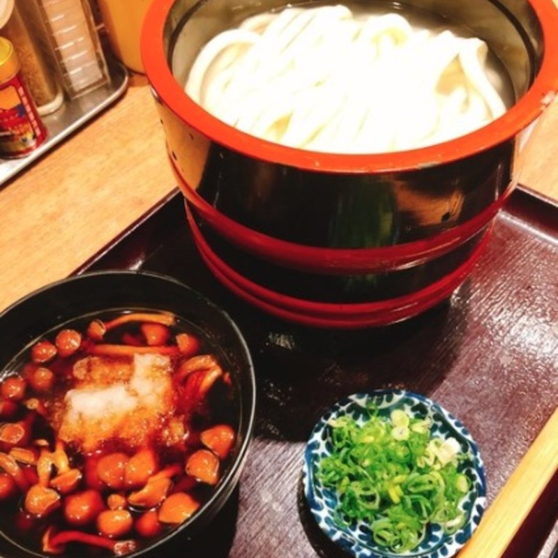 釜揚げ原木なめこうどん(大福池袋)