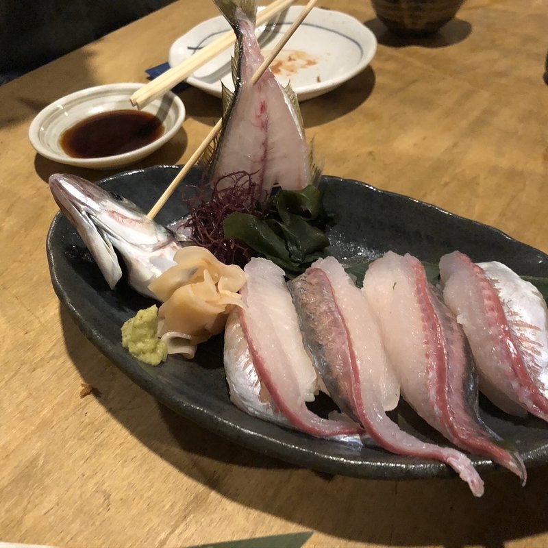 アジの握り(釣船茶屋 ざうお目黒店)