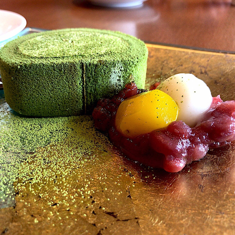 抹茶ロールケーキセット(阿部茶舗 )