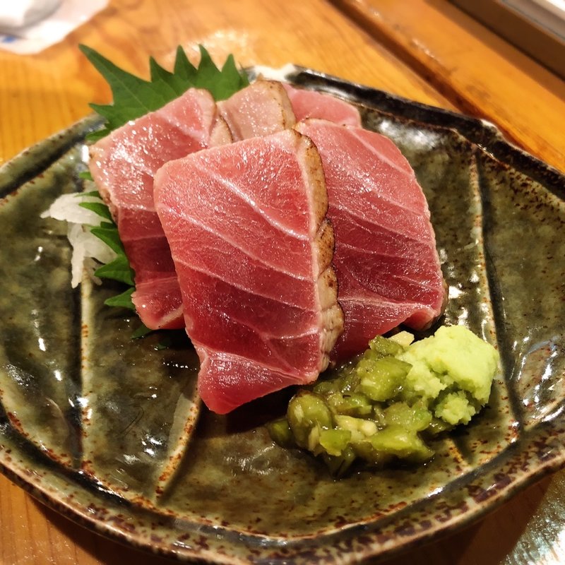 背トロの炙り(まぐろや 梅田芝田店)