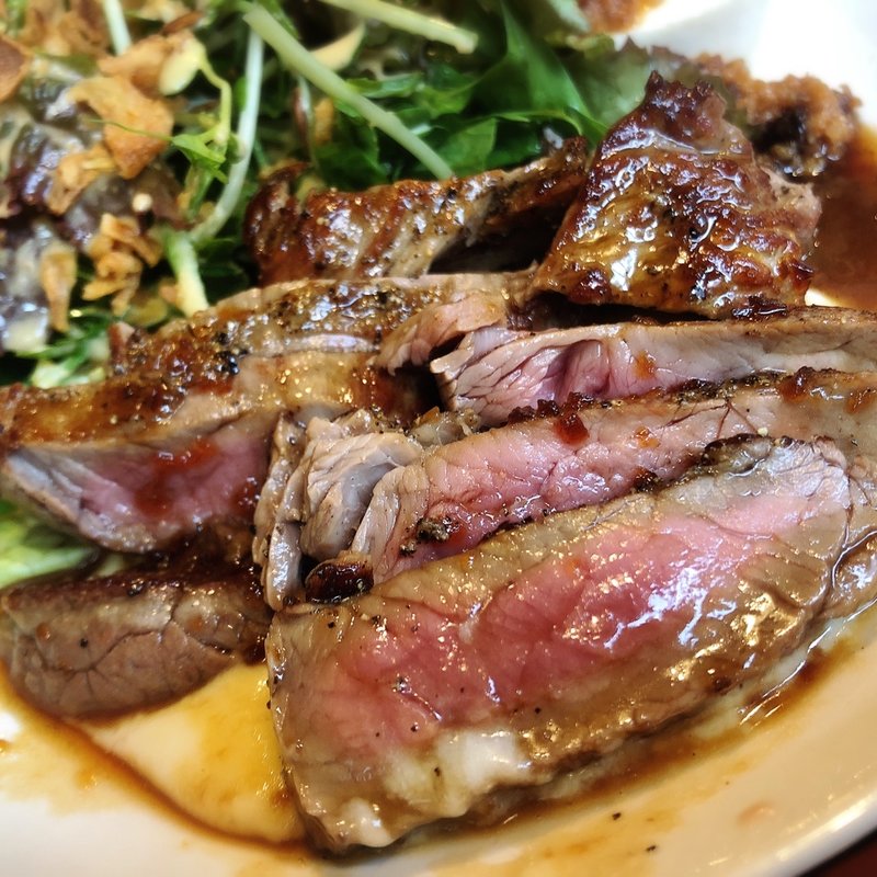 ステーキ定食(洋食居酒屋 ブルーキッチン 堺筋本町店)