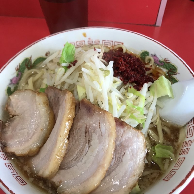 小ラーメン＋豚2枚＋辛いの(赤ひげラーメン )