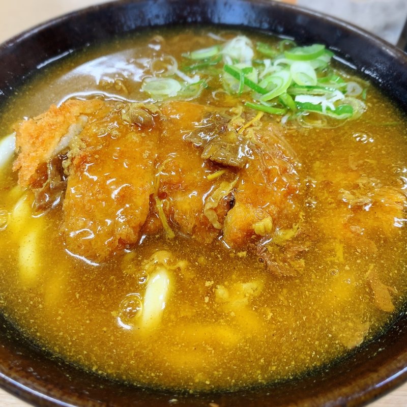 カツカレーうどん(大力茶屋)