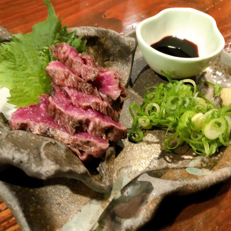 ダチョウのタタキ(まこ屋)