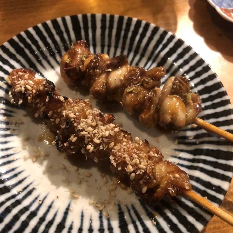 上肝と皮(焼鳥 赫色)