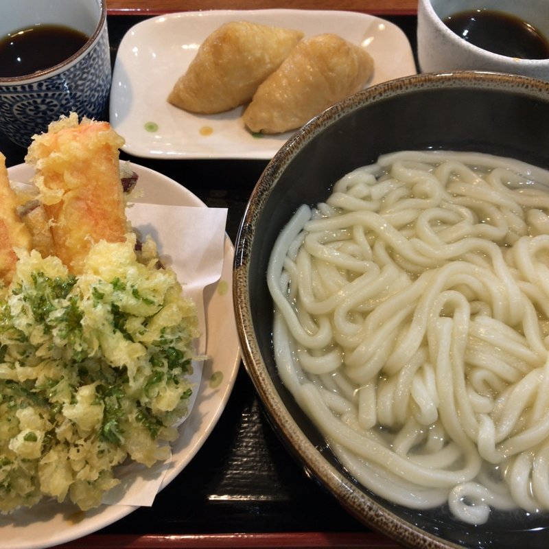 釜揚げうどん定食(田中の麺家)