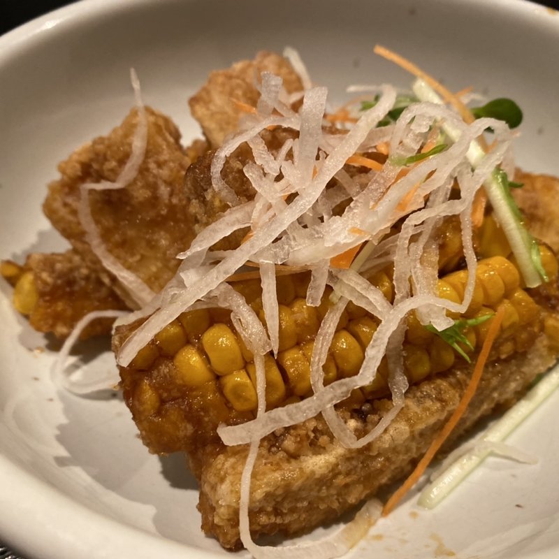 とうもろこしの天ぷら(一亀)