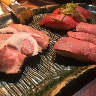 肉寿司(加藤商店 バル肉寿司 since2010 by 炉とマタギ （バルニクスシ）)