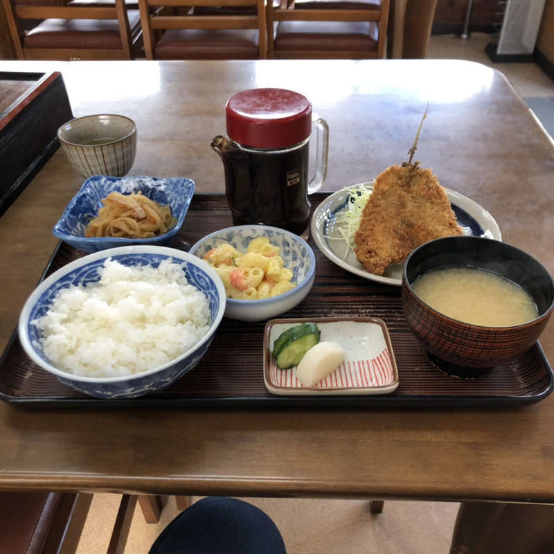 アジフライ定食 ランチ(つるや食堂)