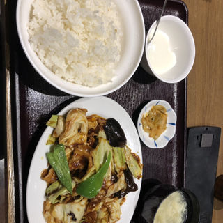 ホイコーロー定食(上海料理 佳樹園)