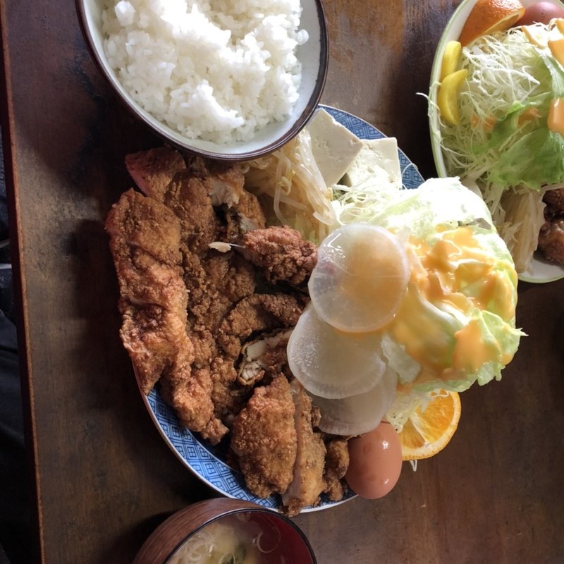 山賊焼定食大盛り(山賊焼お食事処源太 )